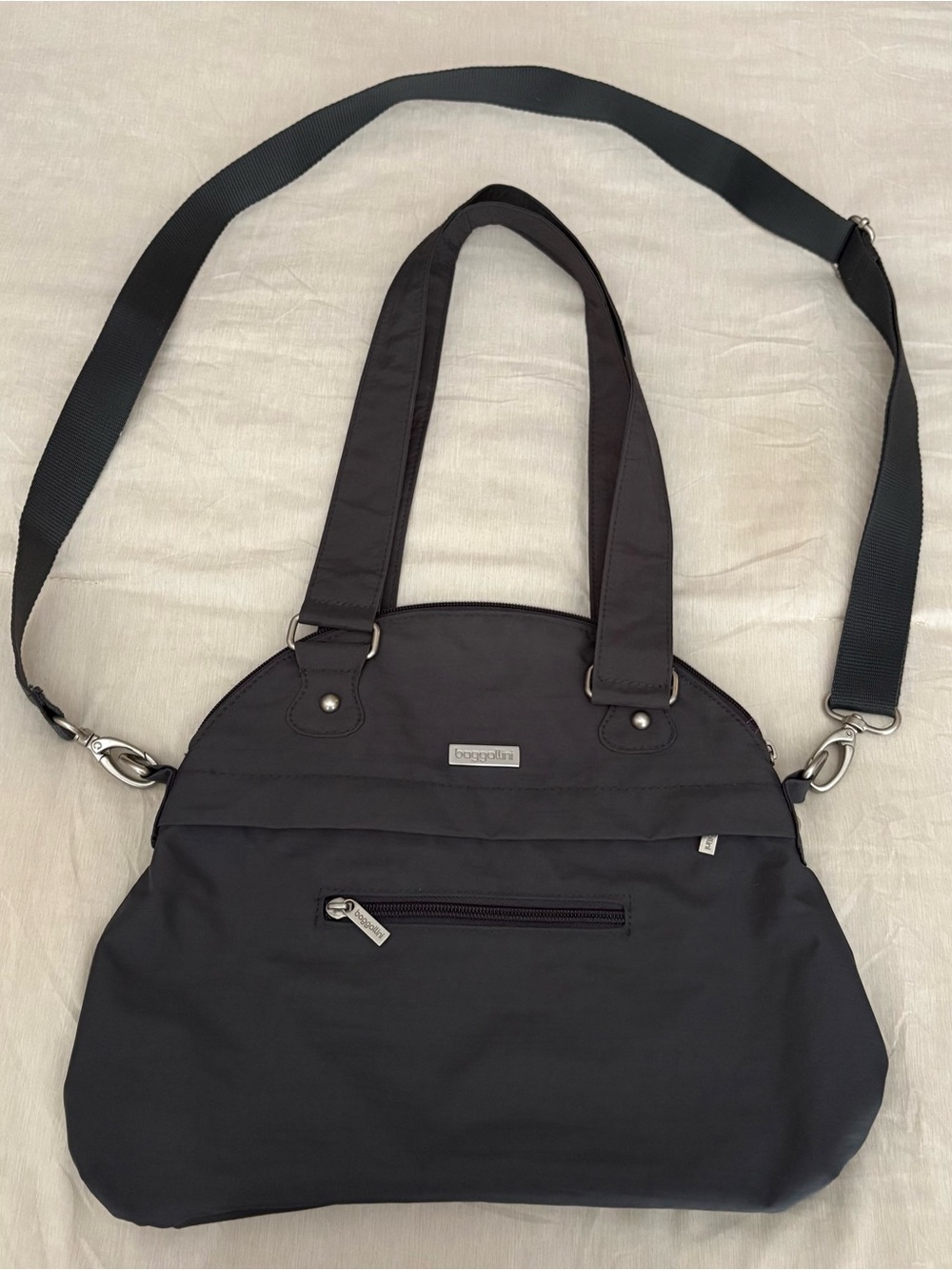Baggallini Black Nylon Shoulder & Crossbody Bag